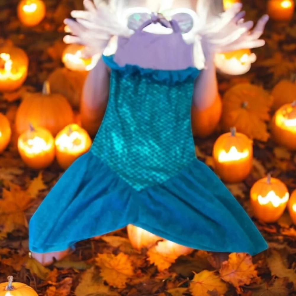 Mermaid 🧜‍♀️ Halloween costume BLFUELYMOST size Med 7/8 blue purple cute